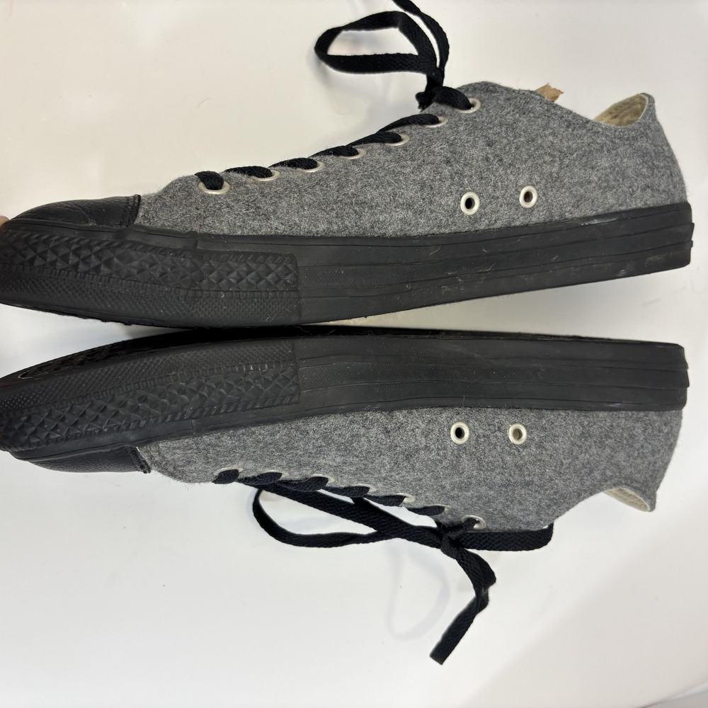 Converse All Star Ox Wizard Shoes Sneakers Mens Size‎ 11 Gray Wool Low Casual - Picture 9 of 13